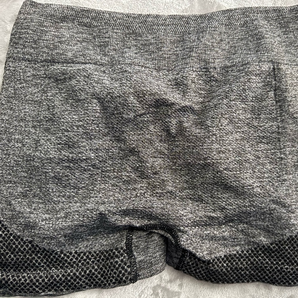 Woman’s Gray Textured Workout bike Shorts